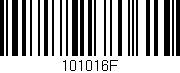 Código de barras (EAN, GTIN, SKU, ISBN): '101016F'