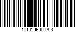 Código de barras (EAN, GTIN, SKU, ISBN): '1010206000796'