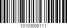 Código de barras (EAN, GTIN, SKU, ISBN): '10103008111'