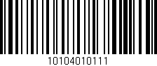 Código de barras (EAN, GTIN, SKU, ISBN): '10104010111'