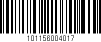 Código de barras (EAN, GTIN, SKU, ISBN): '101156004017'