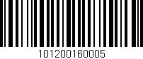 Código de barras (EAN, GTIN, SKU, ISBN): '101200160005'