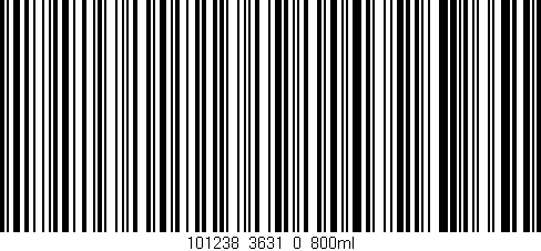 Código de barras (EAN, GTIN, SKU, ISBN): '101238_3631_0_800ml'