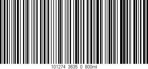 Código de barras (EAN, GTIN, SKU, ISBN): '101274_3635_0_800ml'