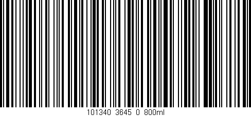 Código de barras (EAN, GTIN, SKU, ISBN): '101340_3645_0_800ml'