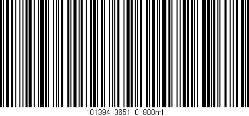 Código de barras (EAN, GTIN, SKU, ISBN): '101394_3651_0_800ml'