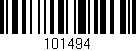 Código de barras (EAN, GTIN, SKU, ISBN): '101494'