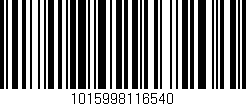 Código de barras (EAN, GTIN, SKU, ISBN): '1015998116540'
