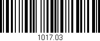 Código de barras (EAN, GTIN, SKU, ISBN): '1017.03'