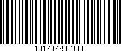 Código de barras (EAN, GTIN, SKU, ISBN): '1017072501006'