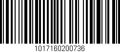 Código de barras (EAN, GTIN, SKU, ISBN): '1017160200736'