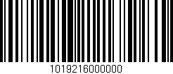 Código de barras (EAN, GTIN, SKU, ISBN): '1019216000000'