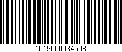 Código de barras (EAN, GTIN, SKU, ISBN): '1019600034598'