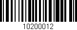 Código de barras (EAN, GTIN, SKU, ISBN): '10200012'