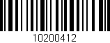 Código de barras (EAN, GTIN, SKU, ISBN): '10200412'