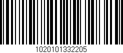 Código de barras (EAN, GTIN, SKU, ISBN): '1020101332205'
