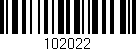 Código de barras (EAN, GTIN, SKU, ISBN): '102022'