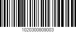 Código de barras (EAN, GTIN, SKU, ISBN): '1020300809003'