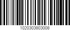 Código de barras (EAN, GTIN, SKU, ISBN): '1020303803008'