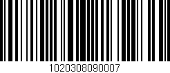 Código de barras (EAN, GTIN, SKU, ISBN): '1020308090007'