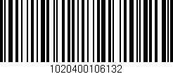 Código de barras (EAN, GTIN, SKU, ISBN): '1020400106132'