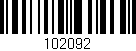 Código de barras (EAN, GTIN, SKU, ISBN): '102092'