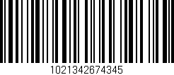 Código de barras (EAN, GTIN, SKU, ISBN): '1021342674345'