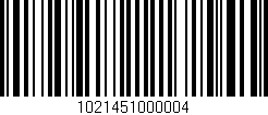Código de barras (EAN, GTIN, SKU, ISBN): '1021451000004'