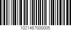 Código de barras (EAN, GTIN, SKU, ISBN): '1021467000005'