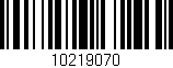Código de barras (EAN, GTIN, SKU, ISBN): '10219070'