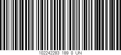 Código de barras (EAN, GTIN, SKU, ISBN): '102242283_189_0_UN'