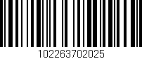 Código de barras (EAN, GTIN, SKU, ISBN): '102263702025'