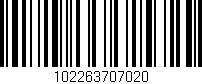 Código de barras (EAN, GTIN, SKU, ISBN): '102263707020'