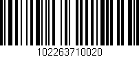 Código de barras (EAN, GTIN, SKU, ISBN): '102263710020'