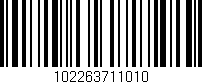 Código de barras (EAN, GTIN, SKU, ISBN): '102263711010'
