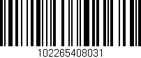 Código de barras (EAN, GTIN, SKU, ISBN): '102265408031'