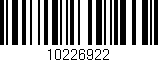 Código de barras (EAN, GTIN, SKU, ISBN): '10226922'