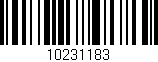 Código de barras (EAN, GTIN, SKU, ISBN): '10231183'