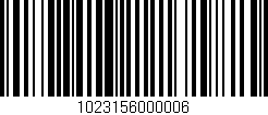 Código de barras (EAN, GTIN, SKU, ISBN): '1023156000006'