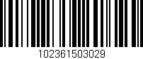 Código de barras (EAN, GTIN, SKU, ISBN): '102361503029'