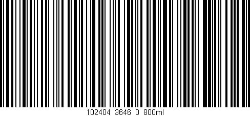 Código de barras (EAN, GTIN, SKU, ISBN): '102404_3646_0_800ml'