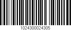 Código de barras (EAN, GTIN, SKU, ISBN): '1024300024305'
