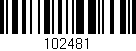 Código de barras (EAN, GTIN, SKU, ISBN): '102481'