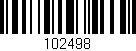 Código de barras (EAN, GTIN, SKU, ISBN): '102498'