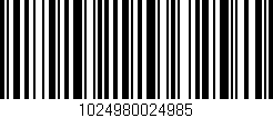 Código de barras (EAN, GTIN, SKU, ISBN): '1024980024985'