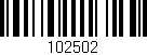 Código de barras (EAN, GTIN, SKU, ISBN): '102502'
