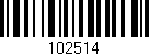 Código de barras (EAN, GTIN, SKU, ISBN): '102514'
