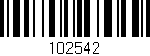Código de barras (EAN, GTIN, SKU, ISBN): '102542'