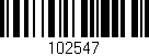 Código de barras (EAN, GTIN, SKU, ISBN): '102547'