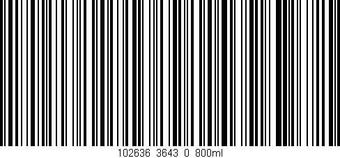Código de barras (EAN, GTIN, SKU, ISBN): '102636_3643_0_800ml'
